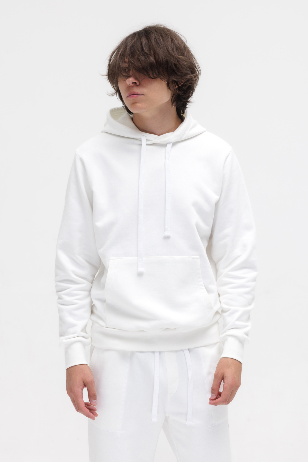 HOODIE WHITE WITH PRINT