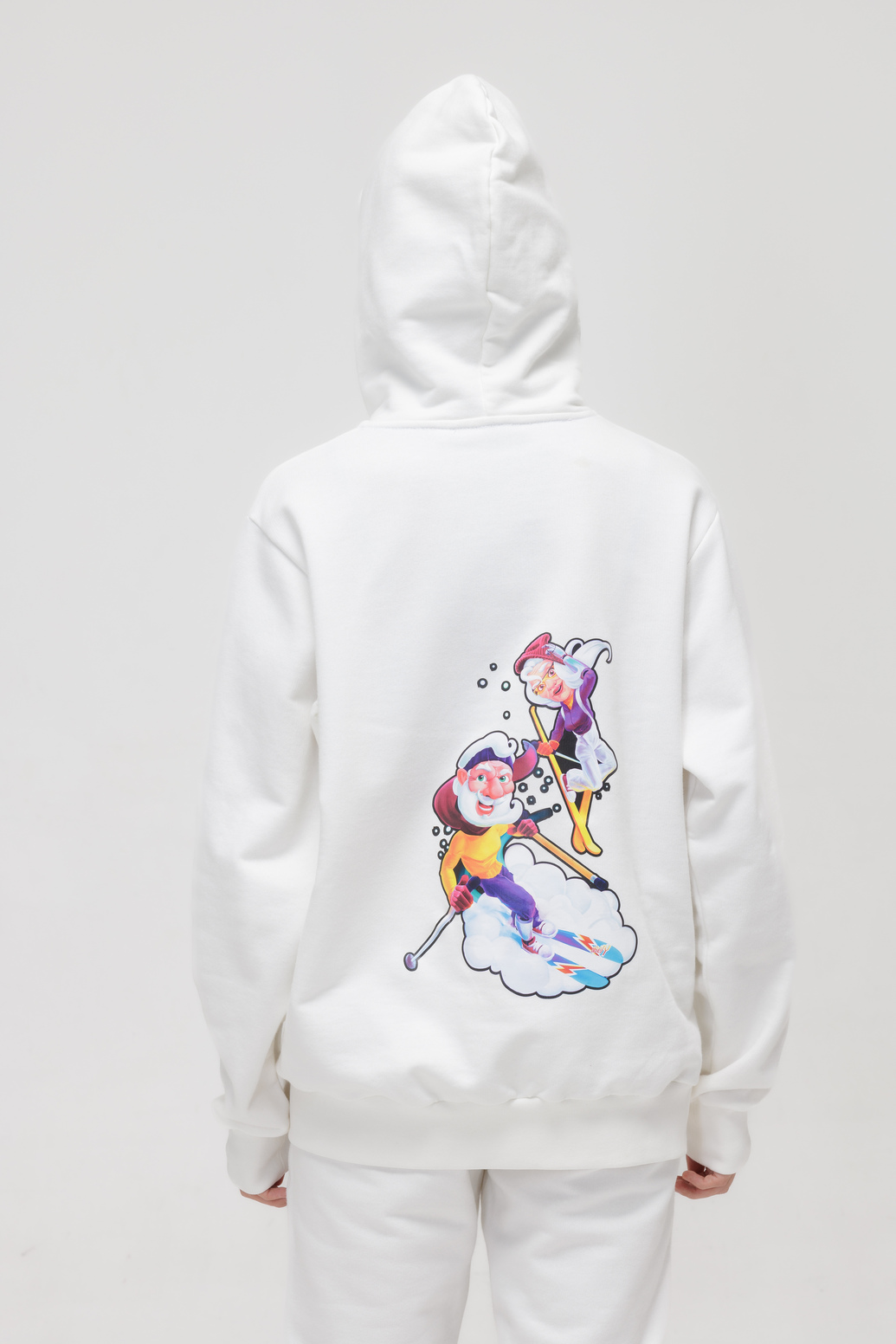 HOODIE WHITE WITH PRINT